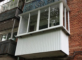 холодное остекление с выносом от пола